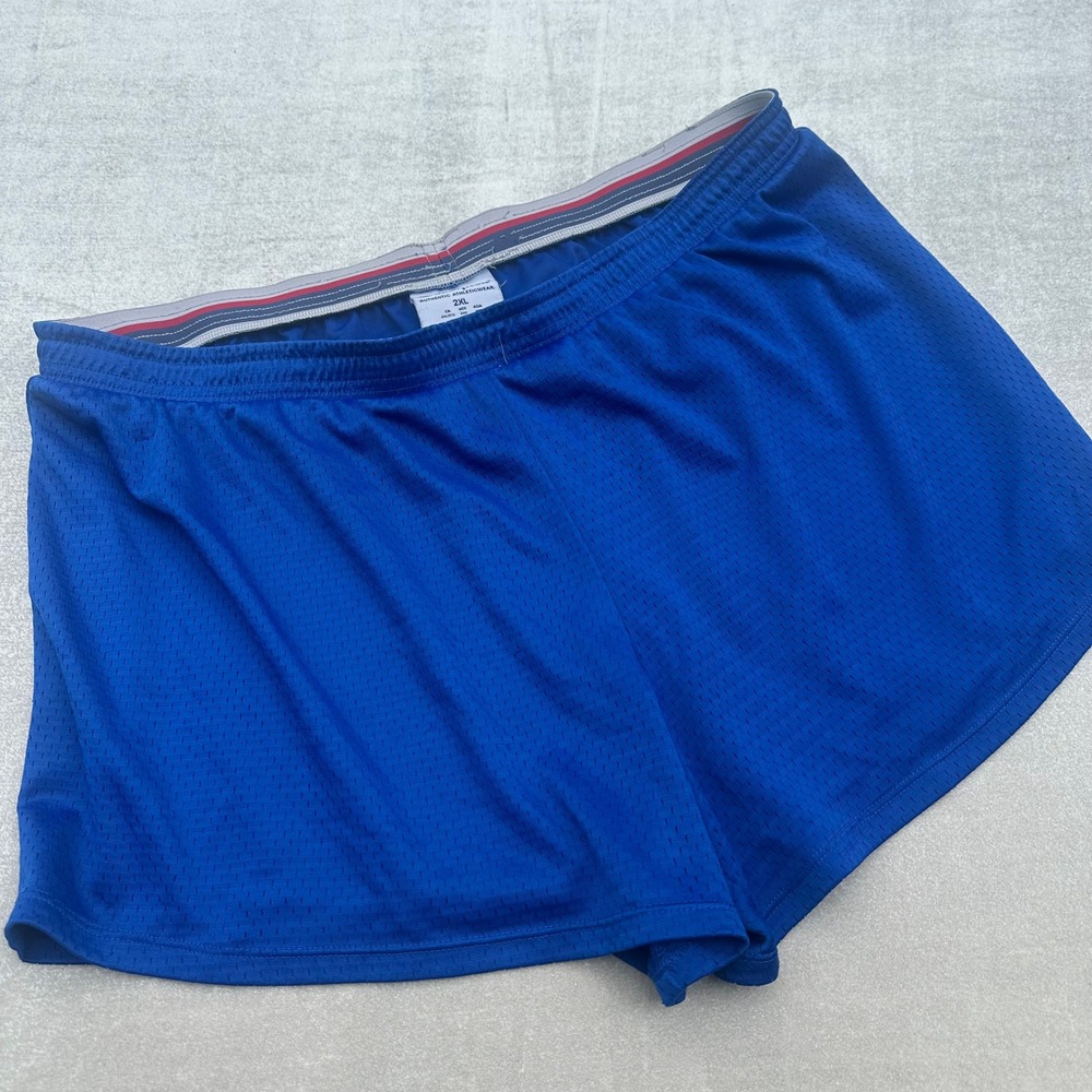 Champion Y2K Mesh Shorts Mens 2XL Blue Basketball Gym Running Athletic Waistband